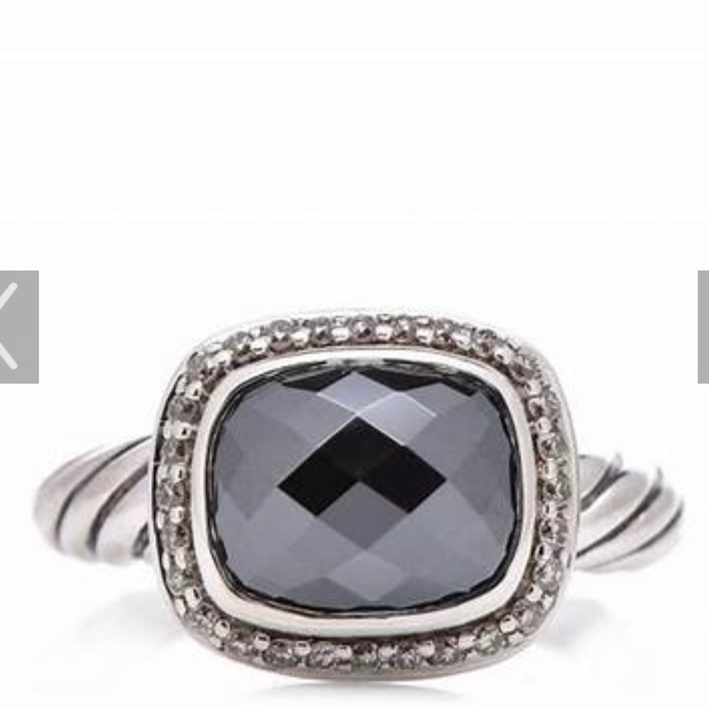 David Yurman Hematite and Diamond ring